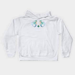 Mermaids Carrying Earth Kids Hoodie